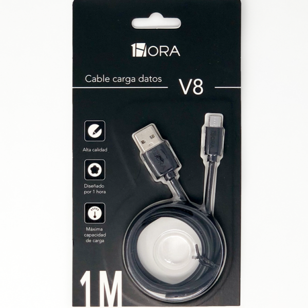 CABLE TIPO V8 MARCA 1HORA